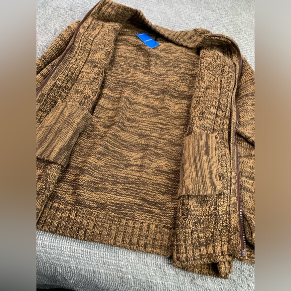 Men’s Gioberti EST 1999 Brown Knit Zippered Sweater NWT Size 2XL - Picture 7 of 11